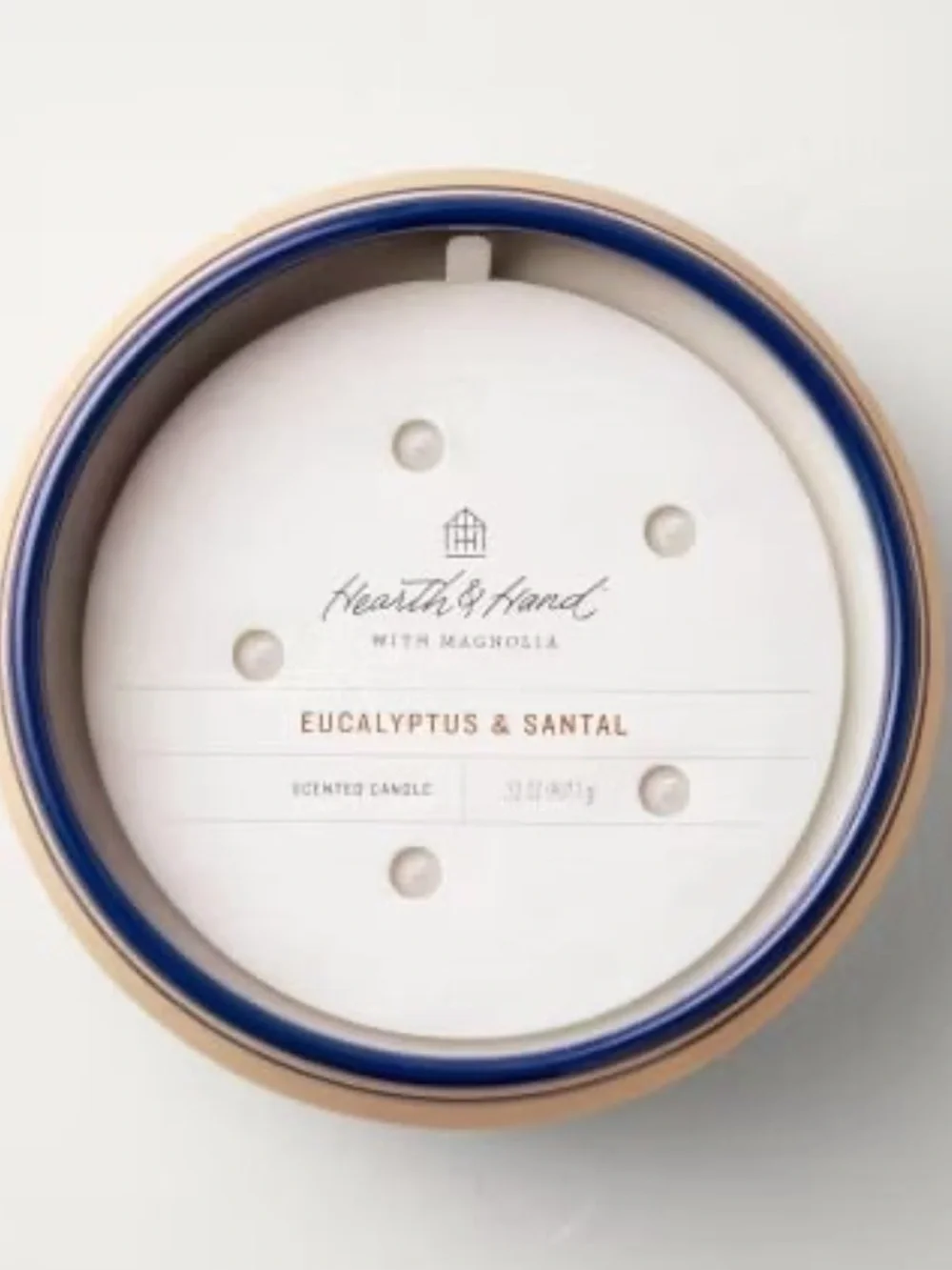 Hearth & Hand Magnolia Eucalyptus Santal 32oz 5 Wick Candle NWT